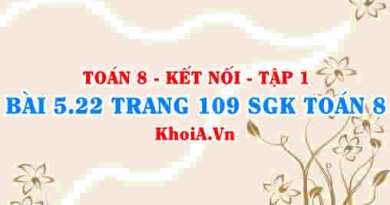 Bài 5.22 trang 109 SGK Toán 8 tập 1 Kết nối tri thức